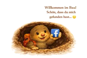 Buddel-Tom winkt und führt zur Facebook-Seite